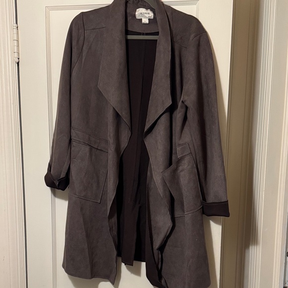 HYFVE Jackets & Blazers - HYFVE dark tan faux suede size large Women's Jacket